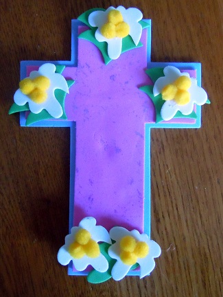 craft foam Easter cross